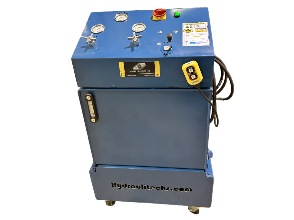 Nutbuster Hydraulic Cylinder Repair Bench Hydraulitechs Saskatoon SK